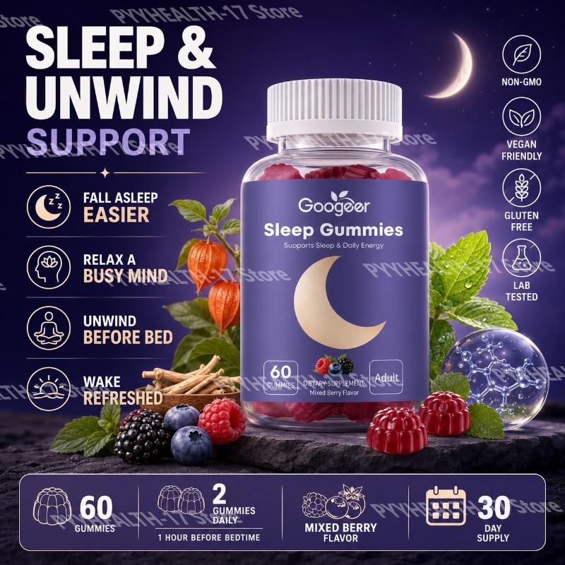 Melatonin Sleep Gummy - Googeer Sleep Gummies for Adults with