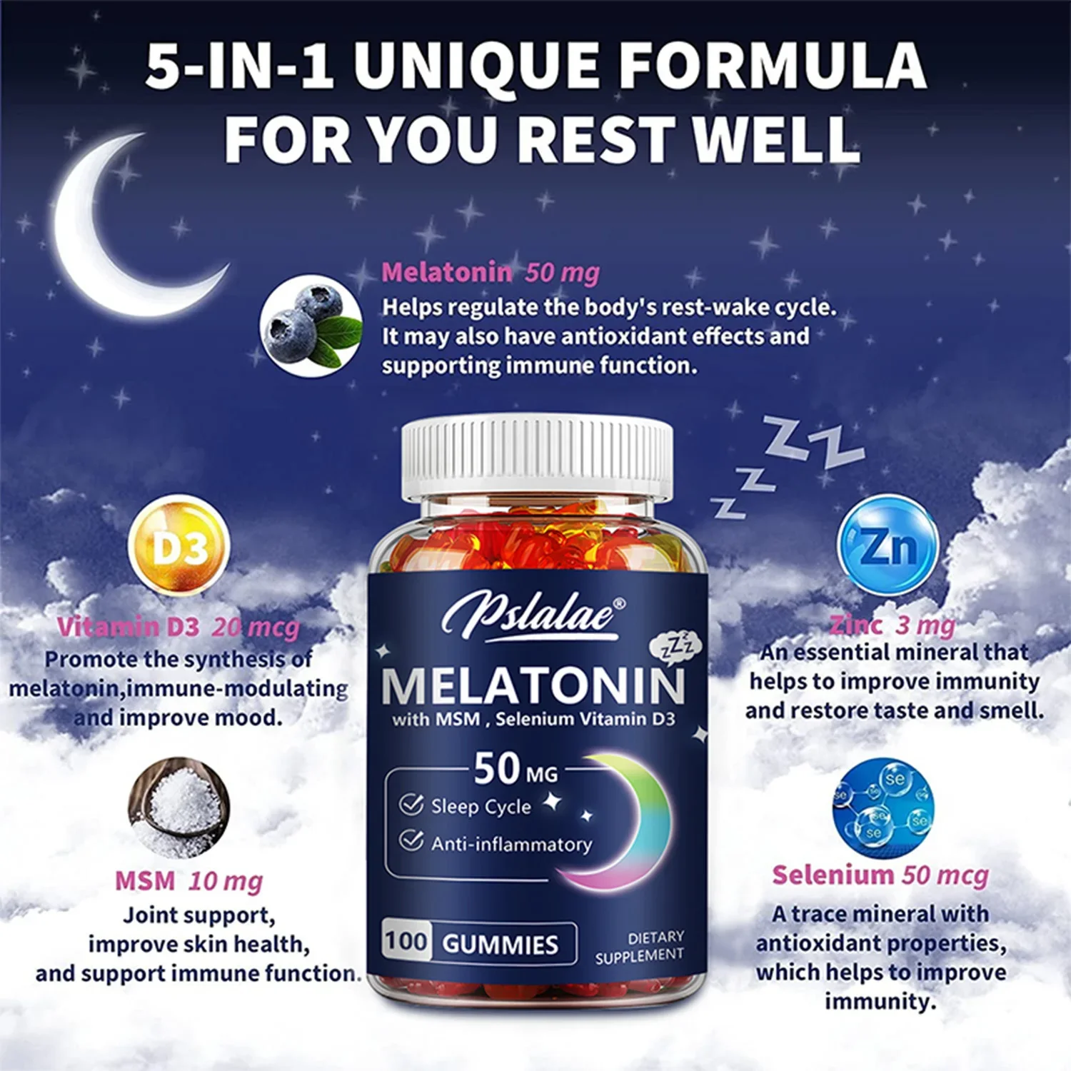 Melatonin Gummies 50 Mg - Impr - огляд і ціна Melatonin Sleep Gummy