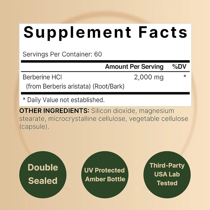 Berberine Supplement | 60 Vege - огляд і ціна Berberine Hcl Capsule